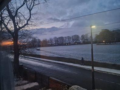 Kelly Scaife captured the snow in some Wakefield fields.