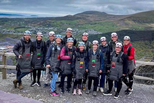 The team before the zipwire.