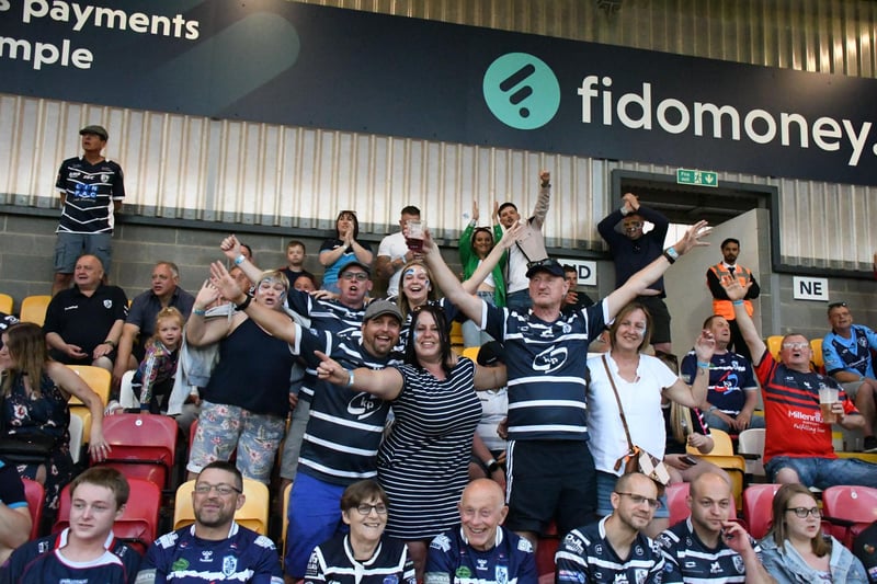 Featherstone Rovers fans enjoy themselves at the Summer Bash.