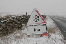 A yellow weather warning for ice has been issued by the Met Office.