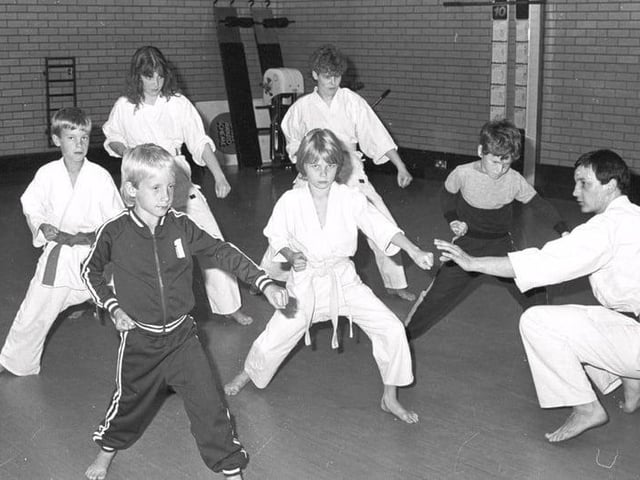 August 1985 - new karate club at Wakefield sports centre.