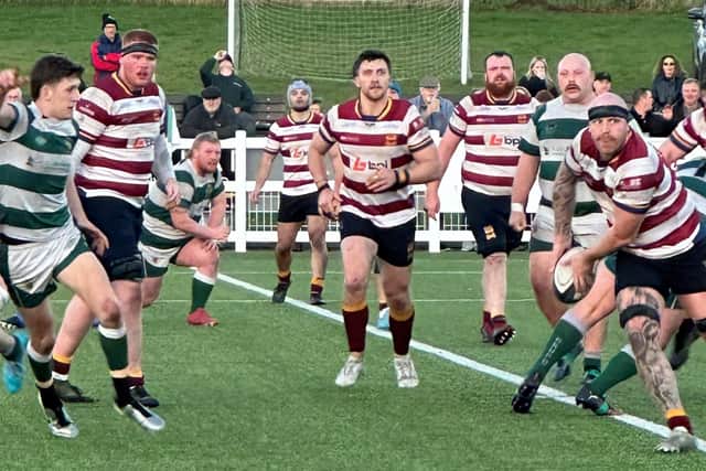 Sandal on the attack against Penrith. Picture: Justin English