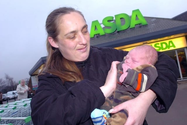 Maxine Bailey who gave birth to baby Eddie in the Asda store in Wakefield in 2010.