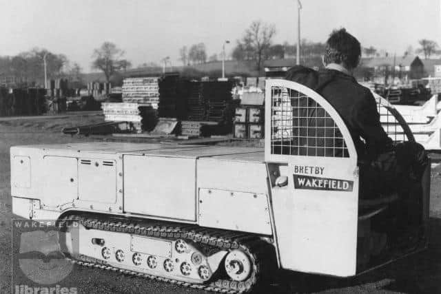 A diesel engine used for haulage at British Jeffrey Diamond, based at Stennard Island, near Chantry Bridge, Wakefield. Image: Wakefield Libraries