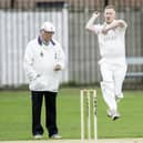 Anthony Scully took three wickets in vain for West Bretton as their game with Hemsworth MW was ended early by rain. (Photo by Allan McKenzie)