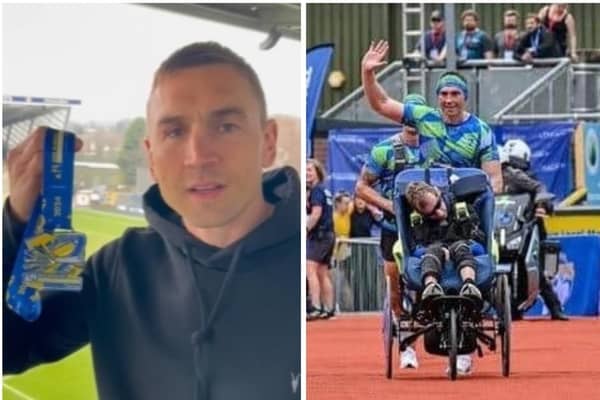 Kevin Sinfield CBE reveals the 2024 finisher’s medal in a video at AMT Headingley Rugby Stadium.