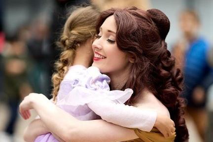 A hug from a princess.