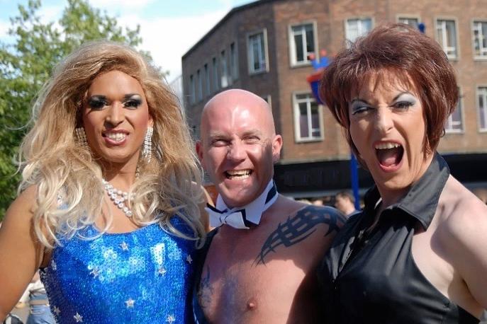 Clare Chanel, Allan Crossley & Miss Blanche of ITV’s The Drag Queen.