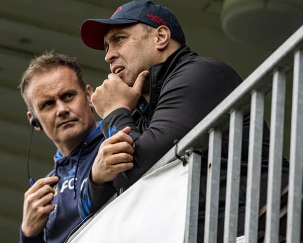 Wakefield Trinity coaching duo Willie Poching, right, and Francis Cummins who have left the club. Picture: Tony Johnson.