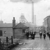 Picture of men and boys walking from Featherstone Main Colliery, thought to have been taken between 1915 and 1925. Image courtesy of Wakefield Libraries.