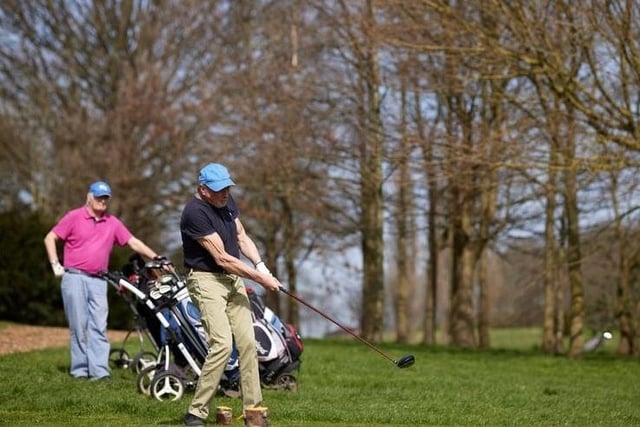 But things looked a little different the following April as hundreds of golfers prepared to tee off once more. The City of Wakefield Golf Club (pictured) was one of hundreds to reopen to members. Photo: John Clifton