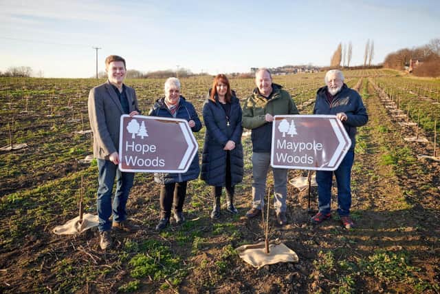 The names of the two new woodland areas in Gawthorpe have been revealed by Wakefield Council.