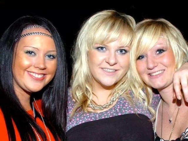 Sadie, Liz and Louise in town.