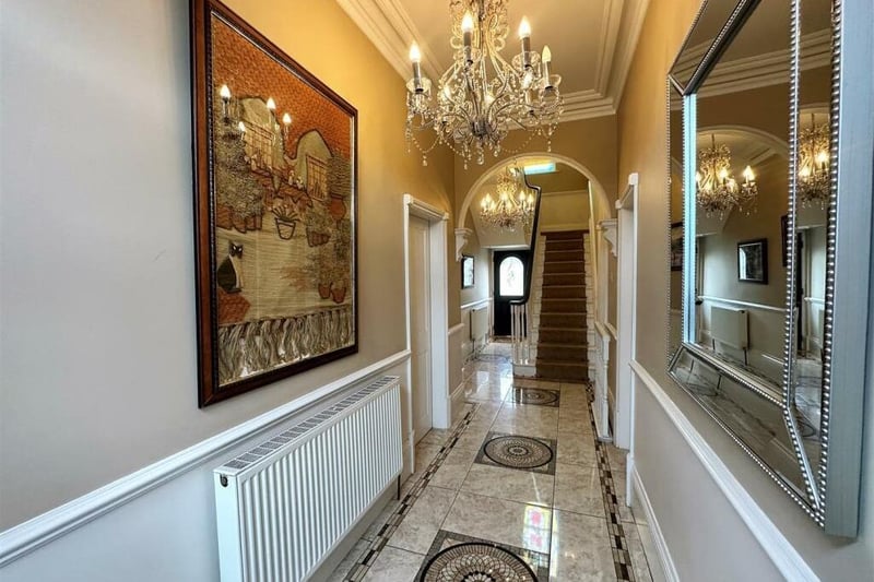 An elegant, period style entrance hallway.
