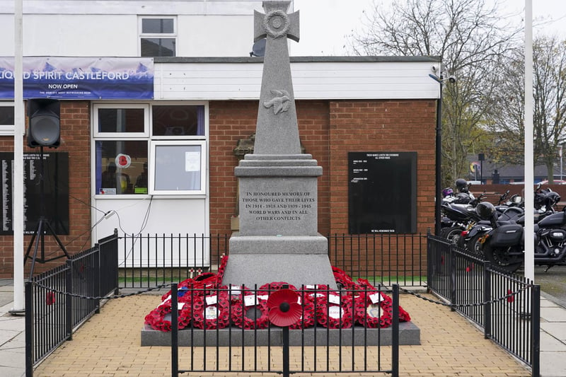 Wreaths were layed at the Castleford War Memorial on Remembrance Sunday in honour of the fallen.