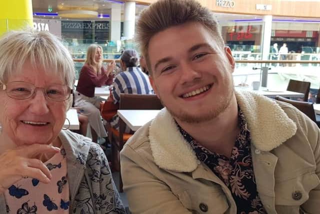 Josh with his nan, Lois, who passed away last year for ovarian cancer.