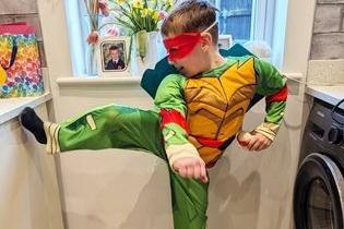 Madison Louise Spear shared a photo of Freddie, aged seven, as a Ninja Turtle.