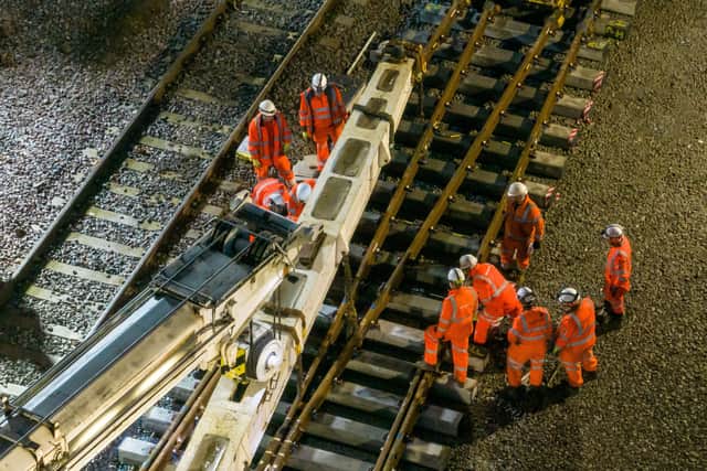 The work included Installing new track crossing in Holbeck.