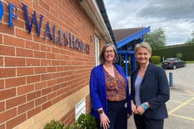 Sharon Batty (left), director of income generation and marketing at Prince of Wales Hospice, with Yvette Cooper, MP for Normanton, Pontefract and Castleford.