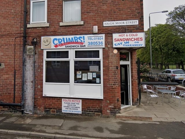 Crumbs on Eastmoor Road, Wakefield, has an average of 4.6 stars out of 5. One reviewer said: "Best sandwich shop in Wakefield, lovely staff make you feel welcome."
