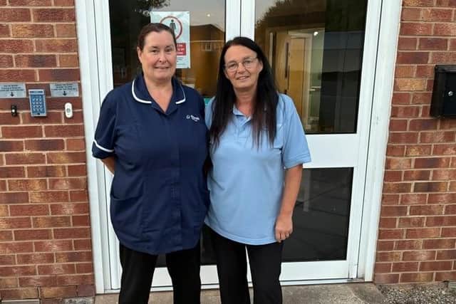 Julie Schofield (Unit Manager) at Fairburn Mews, who is also celebrating 20 years, and Beverly Blythe (Activities Team Leader), marking 15 years at the home.