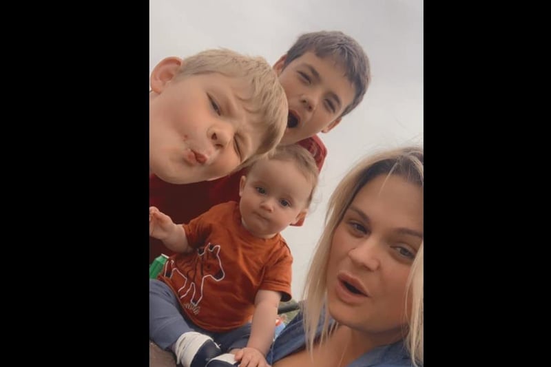 Kim Lancaster said: "My children have kept me going..,we are a crazy bunch but what beautiful polite young men I am raising.. mother of boys is just the best."