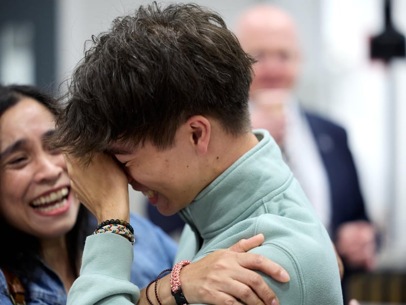 A-level results day at Queen Elizabeth Grammar School