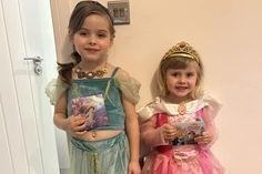 Amy Jade Hamilton shared a snap of her daughters Ava, age five, as Princess Jasmine and Sophia, age three, as Princess Aurora.