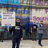 Taxi drivers staged an angry demonstration outside County Hall in Wakefield as they accused the local authority of putting livelihoods at risk.