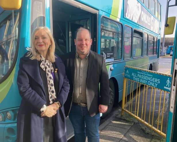 West Yorkshire Mayor Tracy Brabin and Matthew Morley, Wakefield Council's cabinet member for planning and highways, launched the boost to bus services at the city's bus station in February.