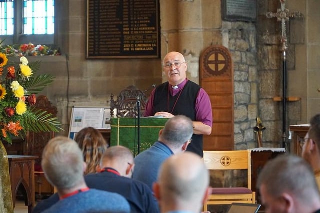 The archbishop speaking at the launch event