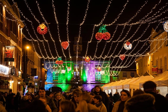 The town enjoyed a day of festivities before the big switch on.