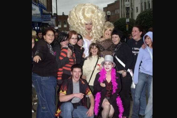 Miss Orry with the crowd at the Wakefield Pride event in 2006.