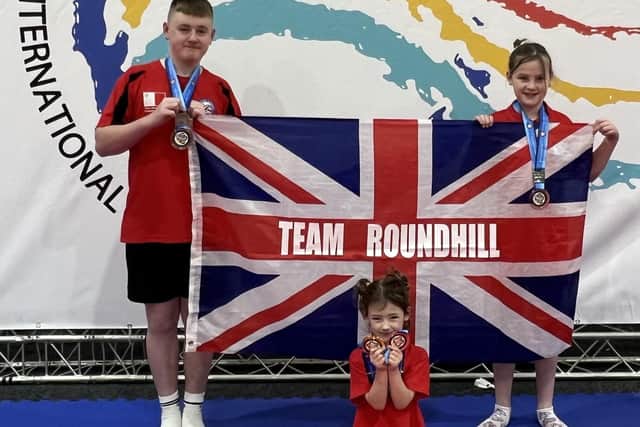 Layla,  Esme and Alfie Haycock won medals and trophies in competitions in Malta in March. They are showing their appreaciation for the Roundhill Club, Castleford that have sponsored the kids for a couple of their international competitions and are holding a fundraising event on May 5, starting at 2pm, to help get them to the European Championships in Poland in October.