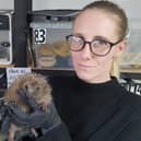 Beth Campsill pictured with rescued hedgehog Gregg