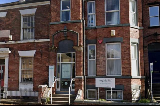 Plans to convert a former city centre dental surgery into flats have been approved. the scheme include building four self contained apartments at the Georgian property on Bond Street in Wakefield. Google image