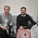 Teacher Jed Schofield, pictured with Pontefract and Castleford MP Yvette Cooper, wants to donate as many pairs of pyjamas as possible to help young people in need