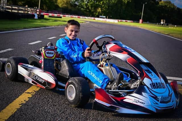 James Kell was named the winner in a national competition to find the most promising aspiring kart racer. Photo: Stu Stretton
