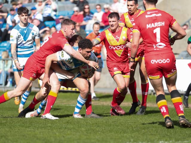 Halifax Panthers and Dewsbury Rams both suffered heavy defeats in the Championship this afternoon while Connor Wynne’s dramatic late double helped Featherstone Rovers end Widnes Vikings’ unbeaten start. Photo by Simon Hall - Halifax Panthers v Sheffield Eagles.