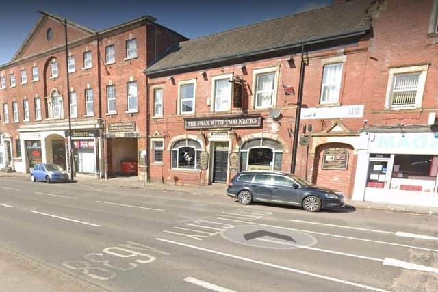 Police say the incident took place at the Swan with Two Necks pub on Westgate at around 10pm on Saturday.