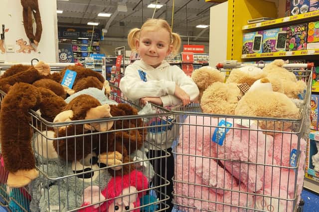 Mia's Magnets CEO at Smyths. The five-year-old used profits from her company to buy toys for children in Pinderfields Hospital this Christmas.