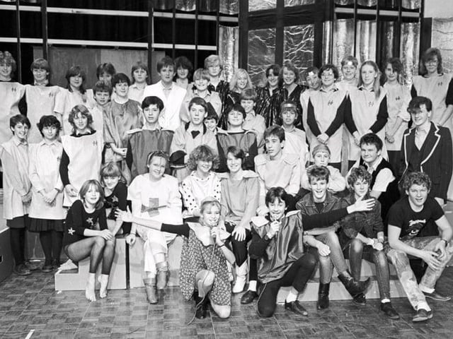 November 1984 - Outwood Grange School play rehearsal of 'Dazzle'.