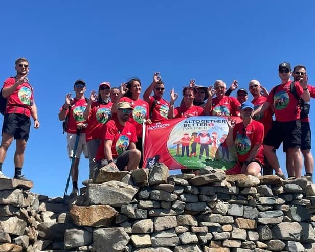 Horizon Platforms' staff climbed Scafell Pike to bring their total raised this year for Andy’s Man Club to over £9K.