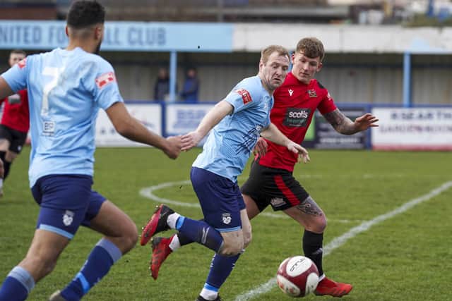 James Walshaw's return from suspension is being eagerly awaited by Ossett United. Picture: Scott Merrylees
