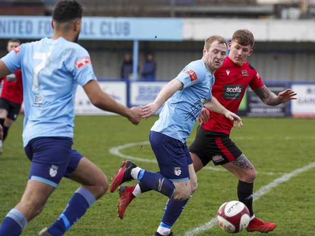 James Walshaw's return from suspension is being eagerly awaited by Ossett United. Picture: Scott Merrylees