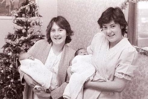 January 1985 - New Year babies at Manygates.