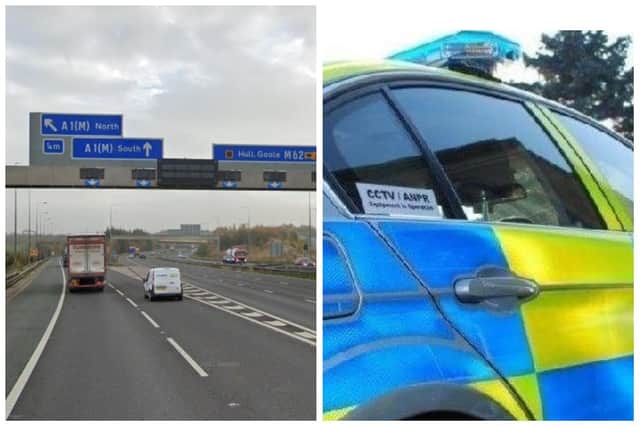 Peacock rammed the police car after the chase on the M62 and A1.