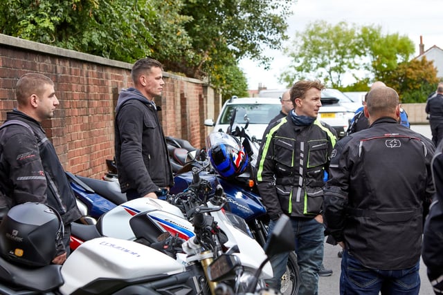 Around 20 riders from Wharfedale Motorcycle Group took part in the charity ride.