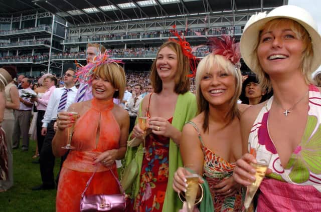Royal Ascot at York. From left: Julie Hesling, Michelle Holt and Jenny Hesling of Castleford, and Dawn Davis of Leeds.