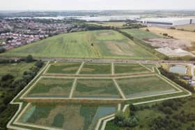 Artist's impression of completed wetland at South Elmsall wastewater treatment works